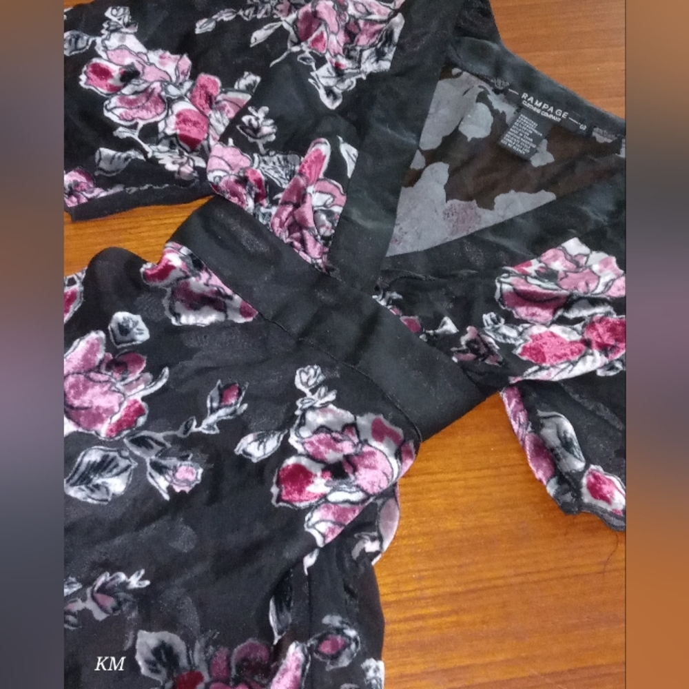 Rampage Black Sheer/Velvet